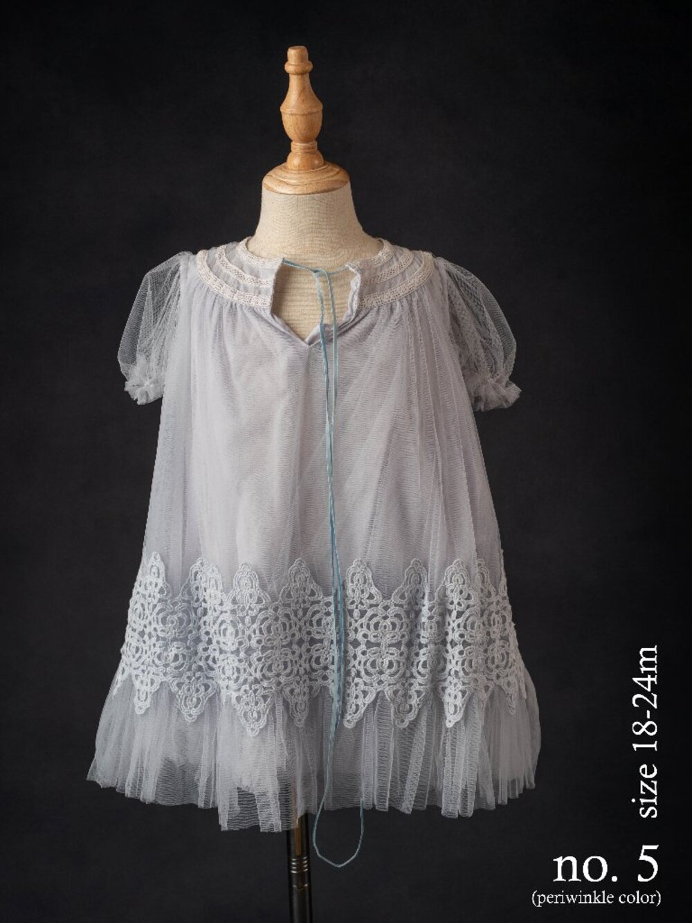 Nellystella periwinkle lace dress, size 18-24 months